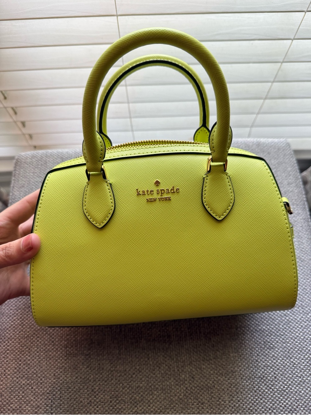 Kate Spade Small Duffel Cross Body in Lime Slush